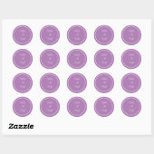 Writer At Work Purple Classic Round Sticker (Sheet)