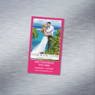 Writer Author Book Promotion Hot Pink Magnetic Business Card