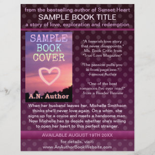 Writer Author Book Promotion Purple Polka Dot Flyer