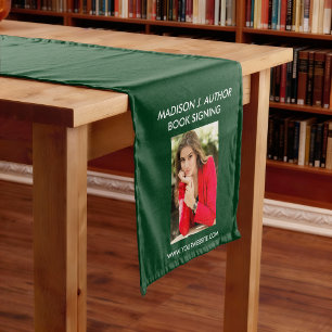 Writer Author Book Signing Green or Pick Colour Medium Table Runner