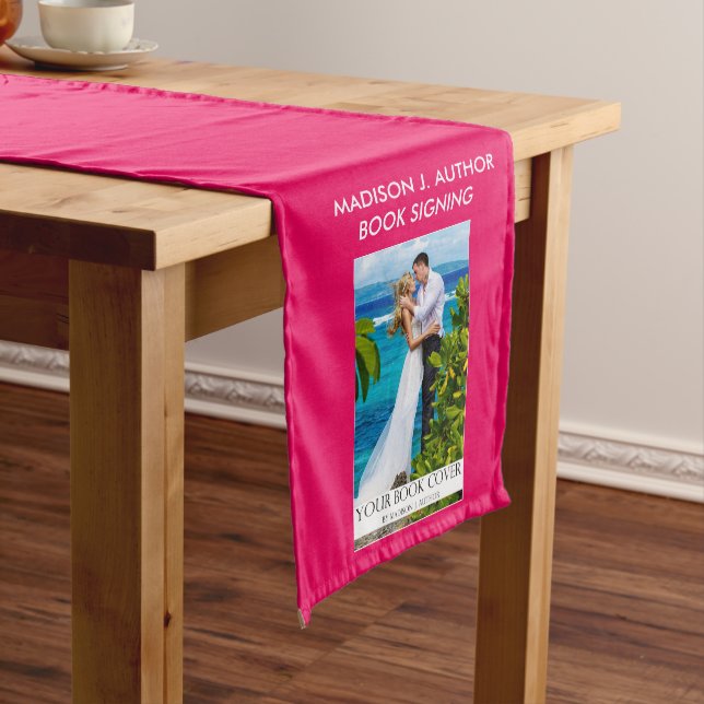 Writer Author Book Signing Hot Pink or Pick Colour Medium Table Runner (In Situ)