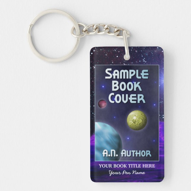 Writer Author Promotion Space Science-Fiction Key Ring (Front)