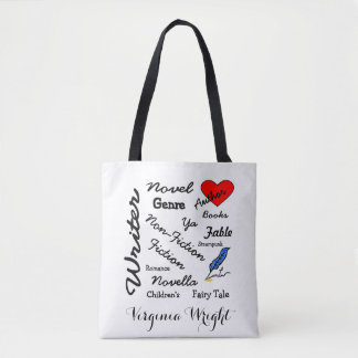 Writer-Author Words Personalised Tote Bag