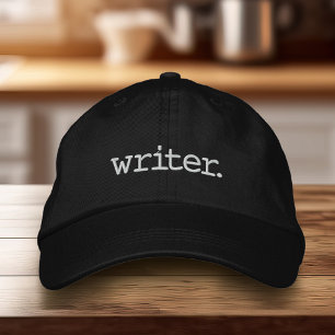 Writer Black Embroidered Hat