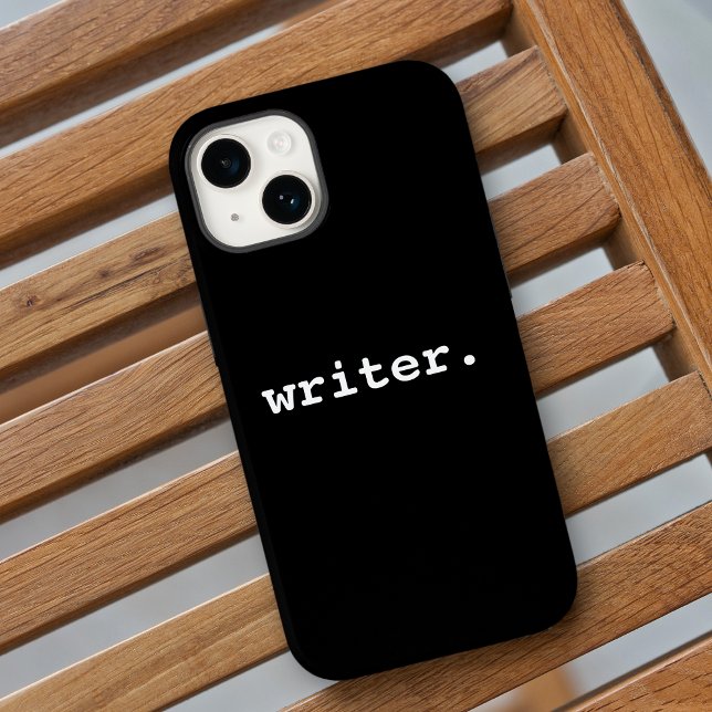 Writer Black or Choose Your Colour  Case-Mate iPhone Case (Customize to change text size, text style or background color.)