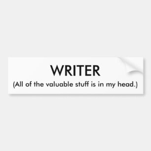 Writer Bumper Sticker