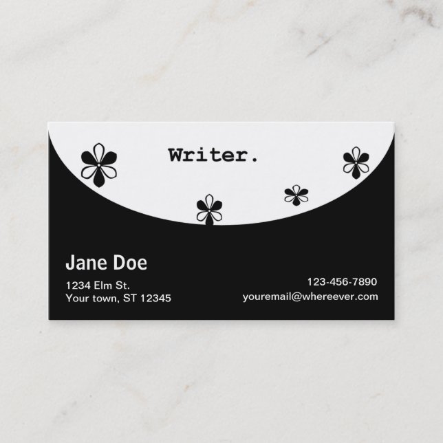 Writer Business Card (Front)