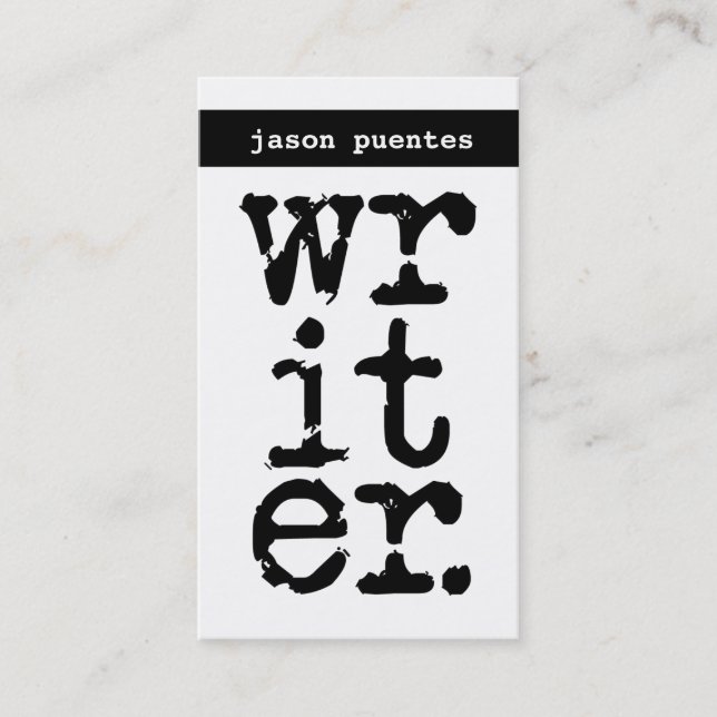 writer business card (Front)