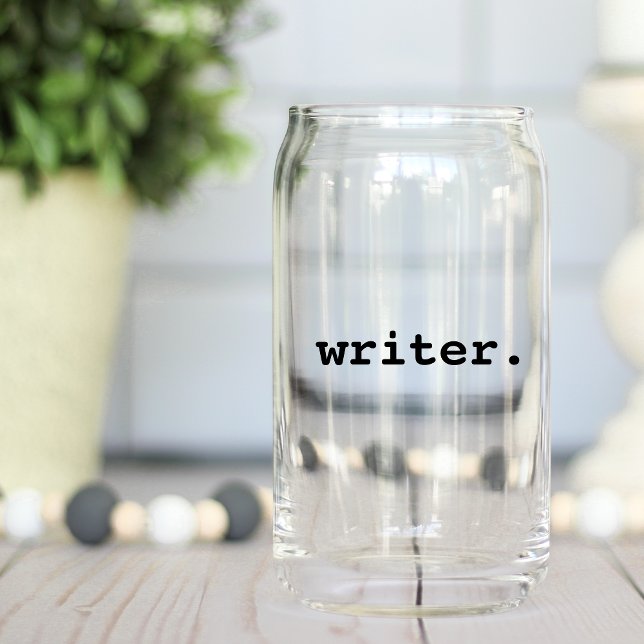 Writer Can Glass (Customize to change text size, color or text style.)