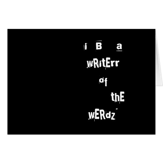 Writer Card (Front Horizontal)