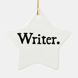 Writer Ceramic Tree Decoration