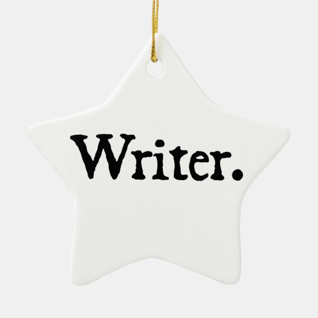 Writer Ceramic Tree Decoration (Front)