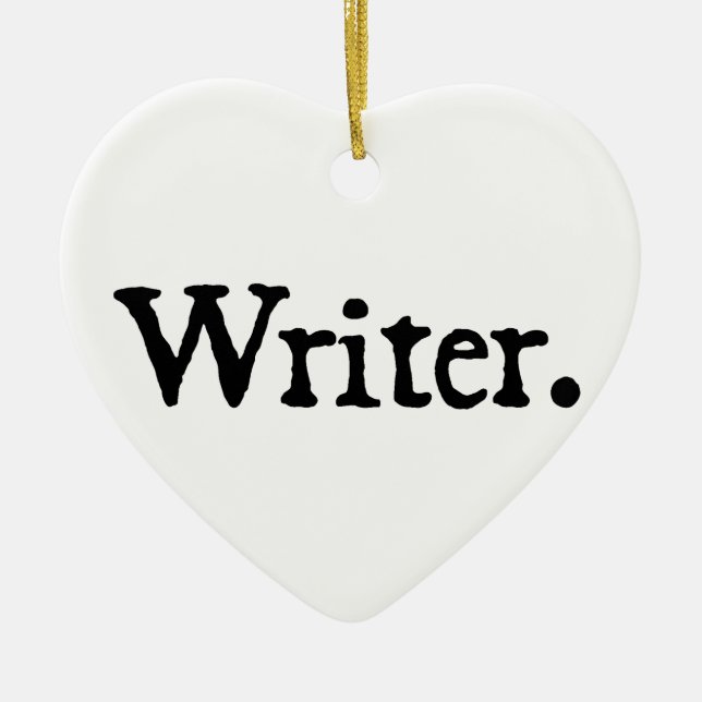Writer Ceramic Tree Decoration (Front)