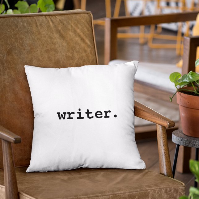 Writer  cushion (Customize to change text size, style or color.)