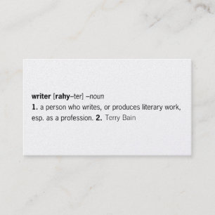 Writer Defined [as You] Business Card