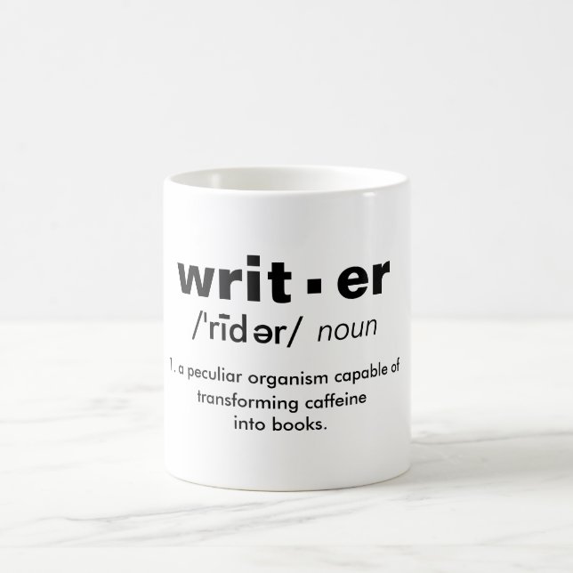 "writer" definition coffee mug (Center)