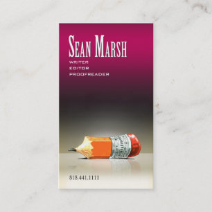 Writer Editor 5 Stylish Creative Proofreader Business Card