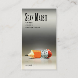 Writer Editor 5 Stylish Creative Proofreader Business Card