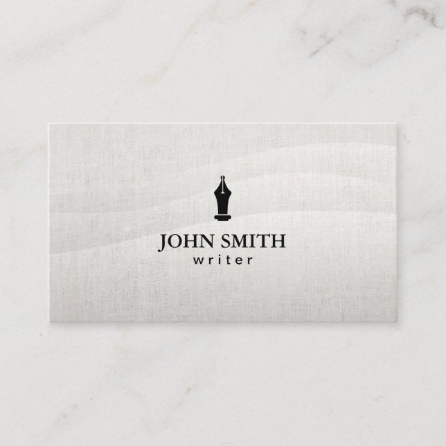 Writer Elegant Flowing Background Professional Business Card (Front)