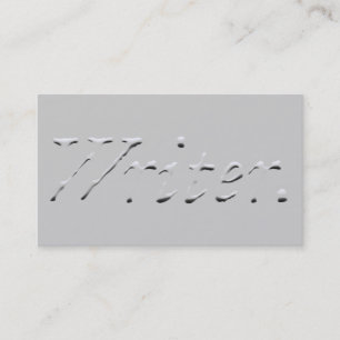 Writer "Embossed" Graphic Business Card