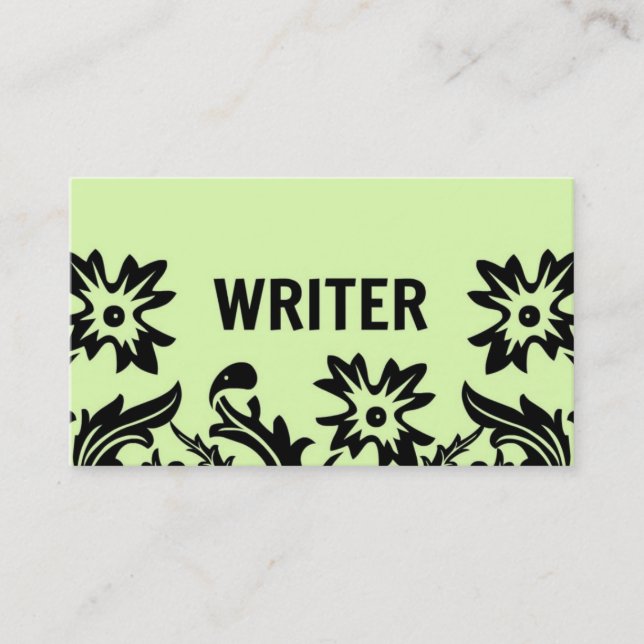 Writer Floral Business Card (Front)
