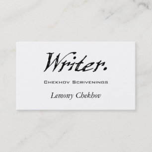 Writer Four Score Business Card