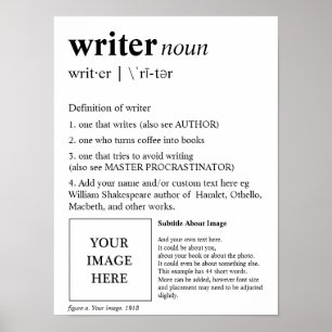 Writer Fun Personalised Photo Dictionary Poster