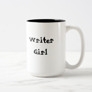 Writer Girl Two-Tone Coffee Mug