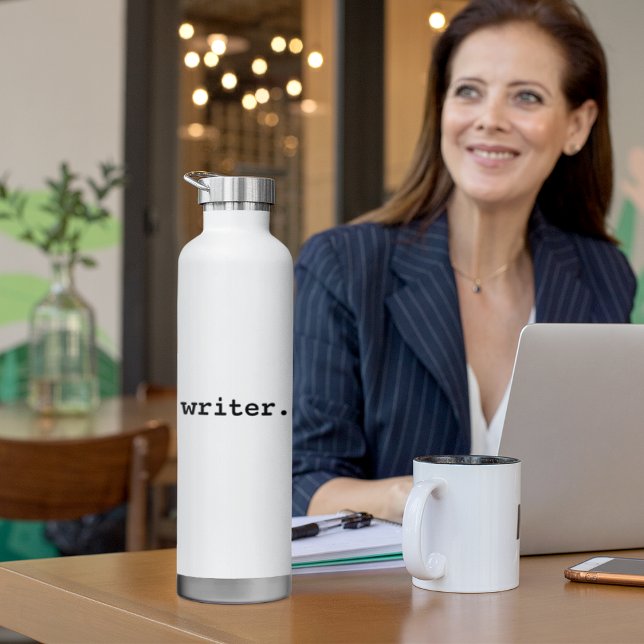 Writer Insulated Drink Bottle (Customize to change text size, color or text style.)