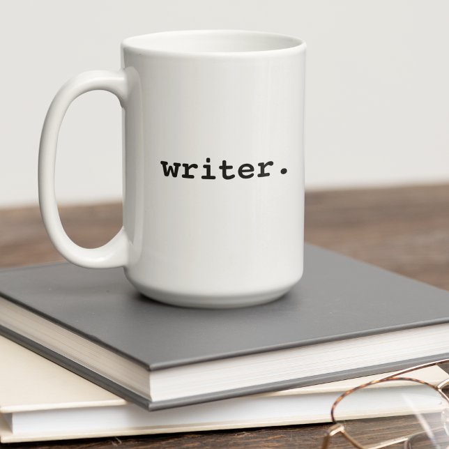 Writer Large Mug (Customize to change text size, color or text style.)