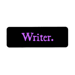 Writer Lavender Text Return Address Label