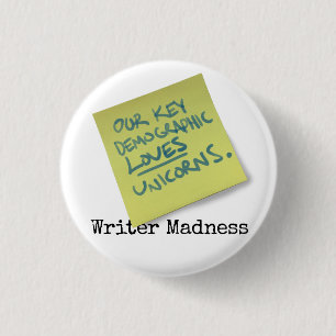 "Writer Madness" Movie Round Button