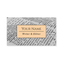 Writer Modern Typography Classic Business Card