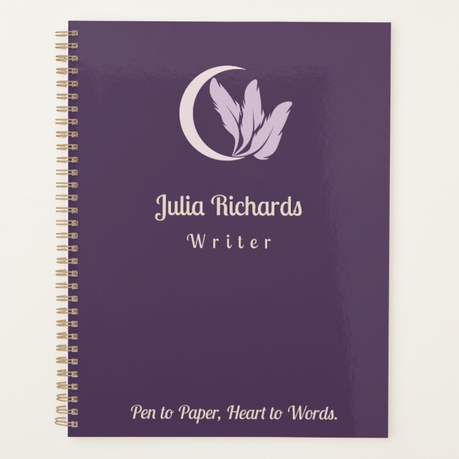 Writer Purple Macaroon Planner (Front)