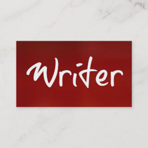Writer Red Business Card