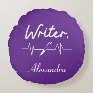 Writer round pillow