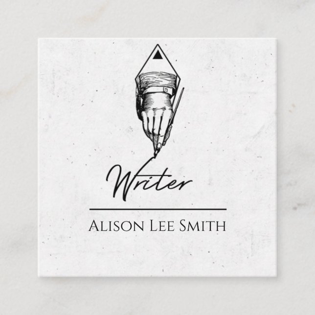 Writer Square Business Card (Front)