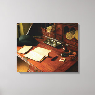 Writer - The desk of a gentleman Canvas Print