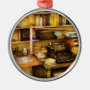 Writer - The desk of a writer Metal Ornament