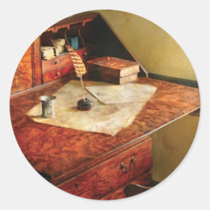 Writer - The Journies of an Explorer Classic Round Sticker