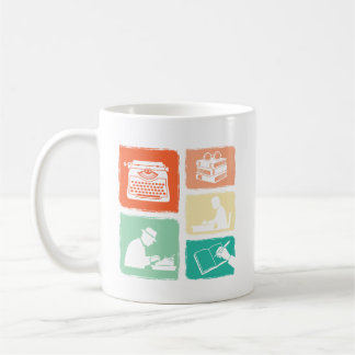 Writer Vintage Collage Writing Author Journalist Coffee Mug
