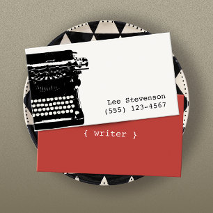 Writer Vintage Typewriter Business Card