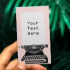 Writer Vintage Typewriter Elegant Blush Pink
