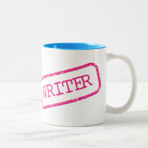 "WRITER" - "We worship the paper you write on." Two-Tone Coffee Mug