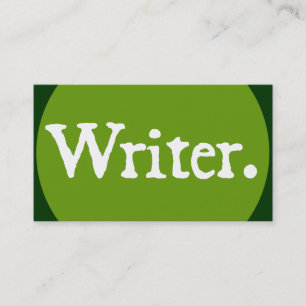 Writer White Lettering Business Card