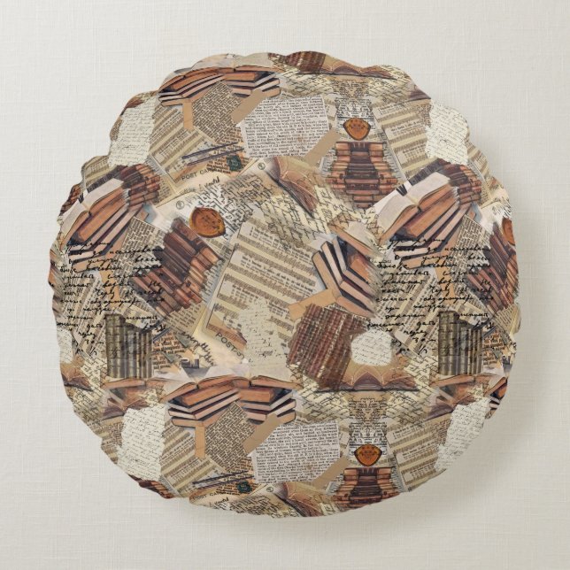 Writer's and Book lovers Round Cushion (Front)