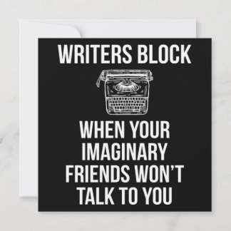 Writers Block Author Bookworm Gift Invitation
