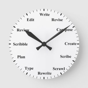 Writer's Clock - Always Time to Write Wall Clock