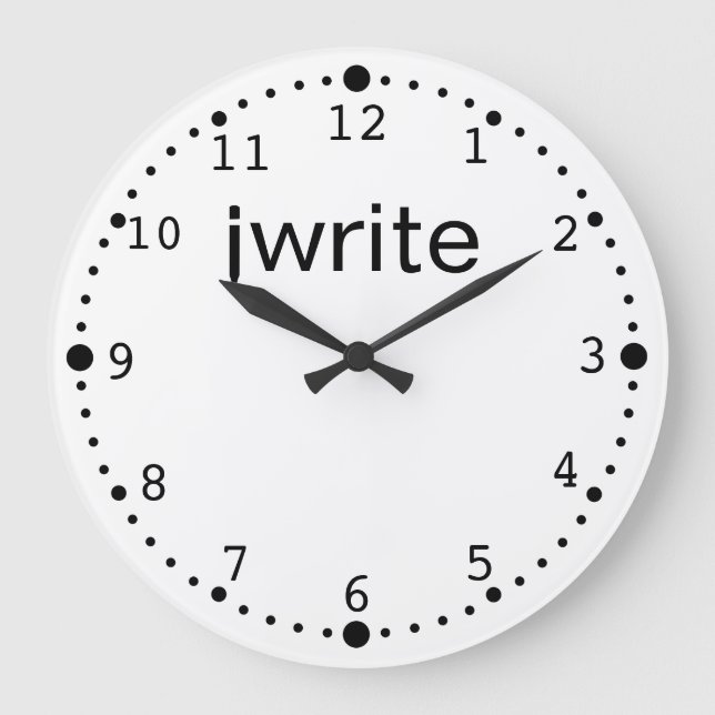 Writers Clock Funny iwrite Your Colour Custom (Front)