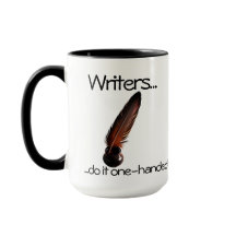 Writers do it one-handed Coffee Mug